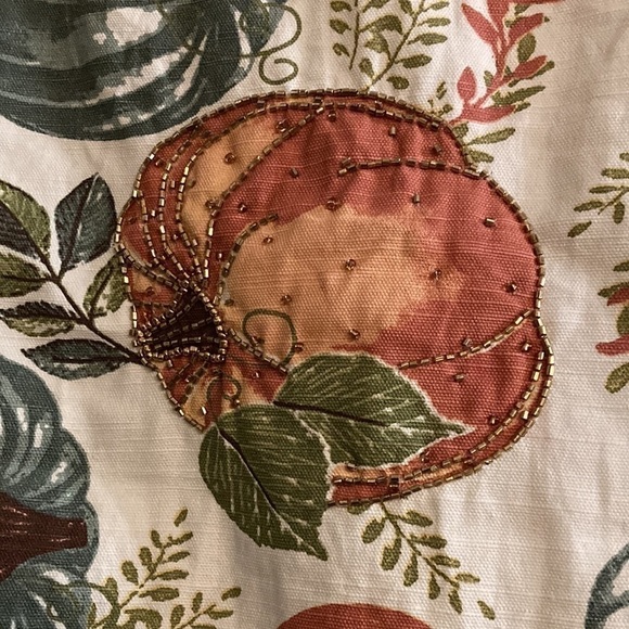 NWT! Rachel Roy PUMPKIN TABLE RUNNER w/Bead Embellishments! - Picture 4 of 14